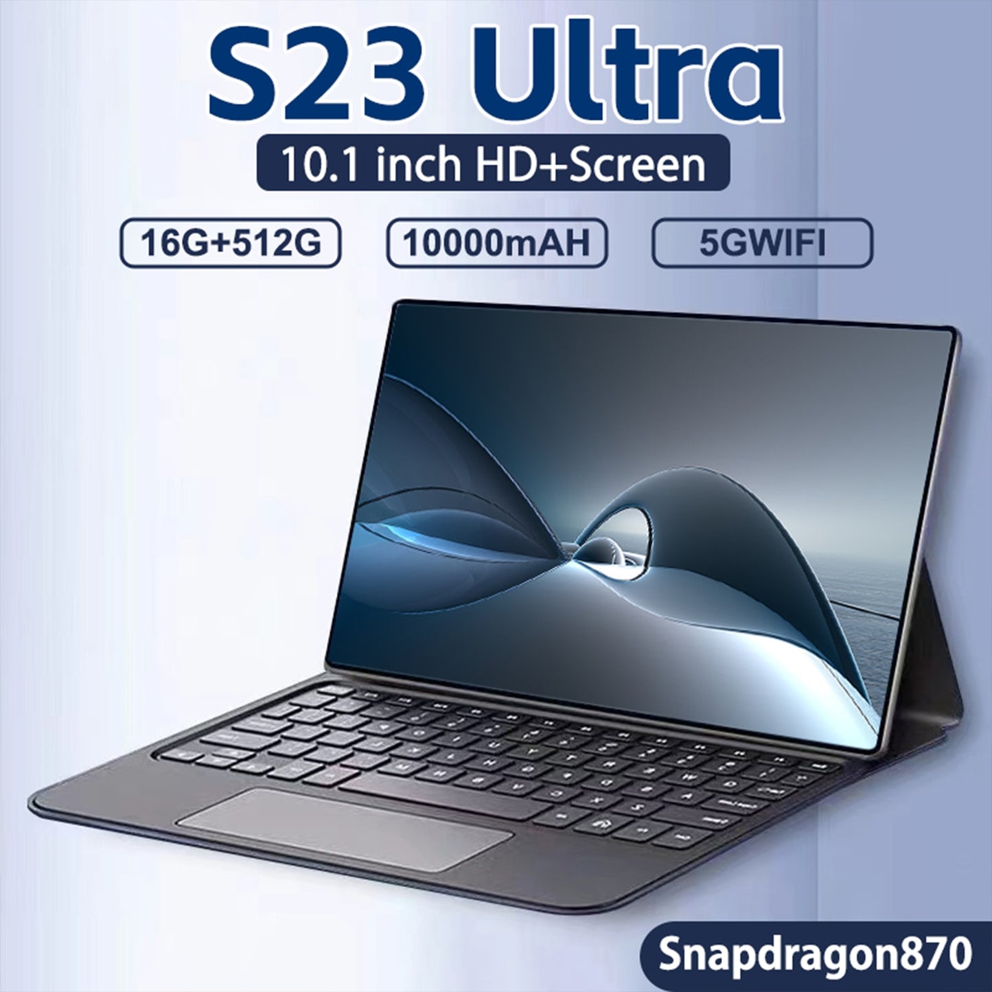 2023 Neues Tablet Android S23 Ultra 10,1 Zoll HD 16G+512GB, 5G Dual-SIM-Karte, WIFI Google Play Tablets für Laptop