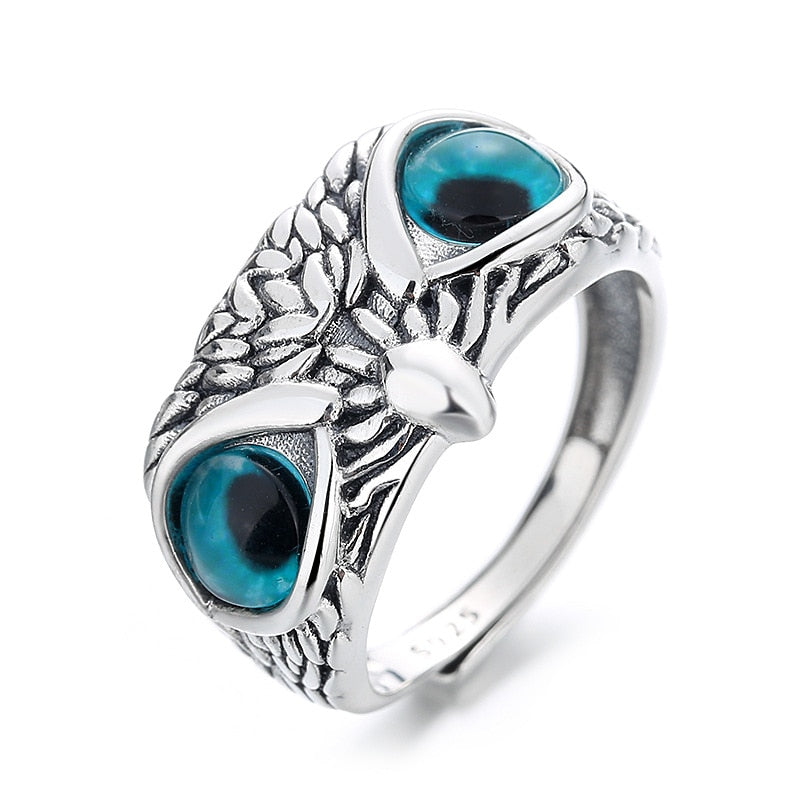 Charmante Mode Eule Ring Design, Multicolor Augen