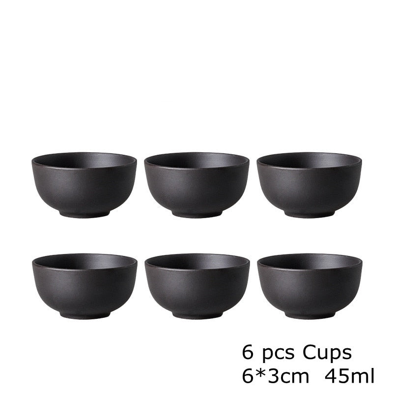 Große Kapazität handgefertigte Teekannen Yixing Lila Ton, Exquisite, handgefertigte, berühmte, chinesische Yixing-Teekanne und Tassen-Set