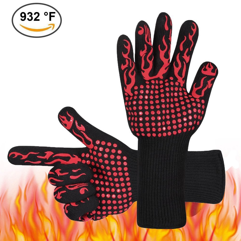 2 Stück Küche Hitzebeständige Handschuhe, Ofenhandschuhe Silikonhandschuhe