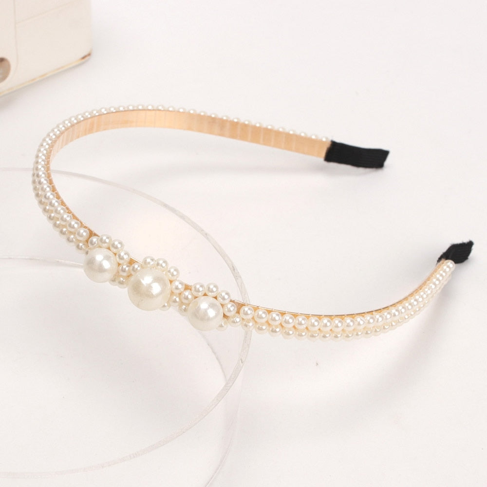 Mode Perle Nicht-Slip Strass elastische Haarbänder, Haarzubehör, Kopfschmuck