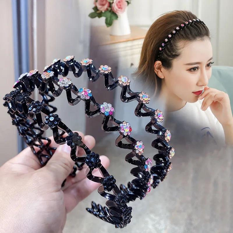 Mode Perle Nicht-Slip Strass elastische Haarbänder, Haarzubehör, Kopfschmuck