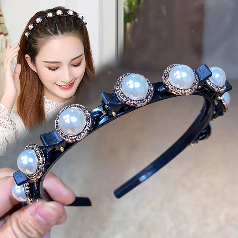 Mode Perle Nicht-Slip Strass elastische Haarbänder, Haarzubehör, Kopfschmuck