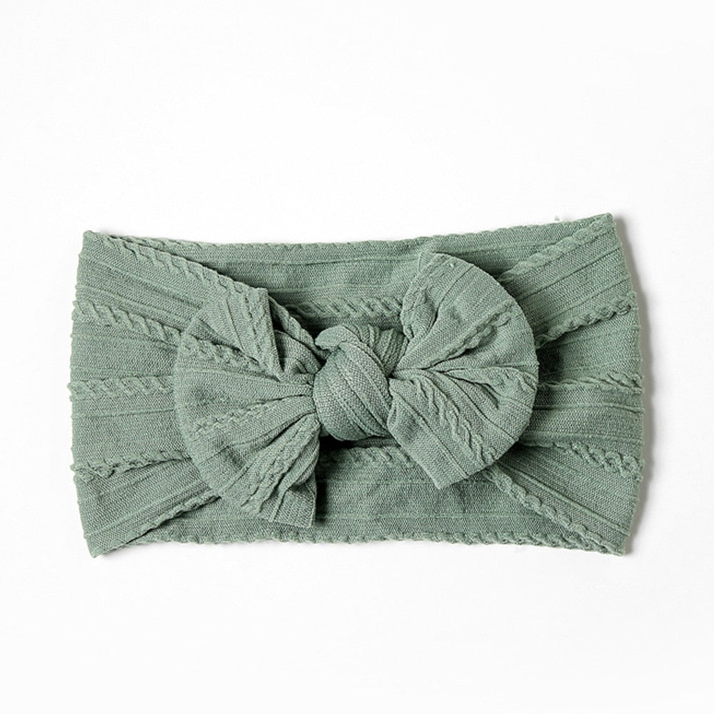 1Pcs Neugeborenes Baby Stirnband für Mädchen, elastisch Baby Schleifen, weiches Nylon Kinder Kopfbedeckung, Haarschmuck 32 Farben