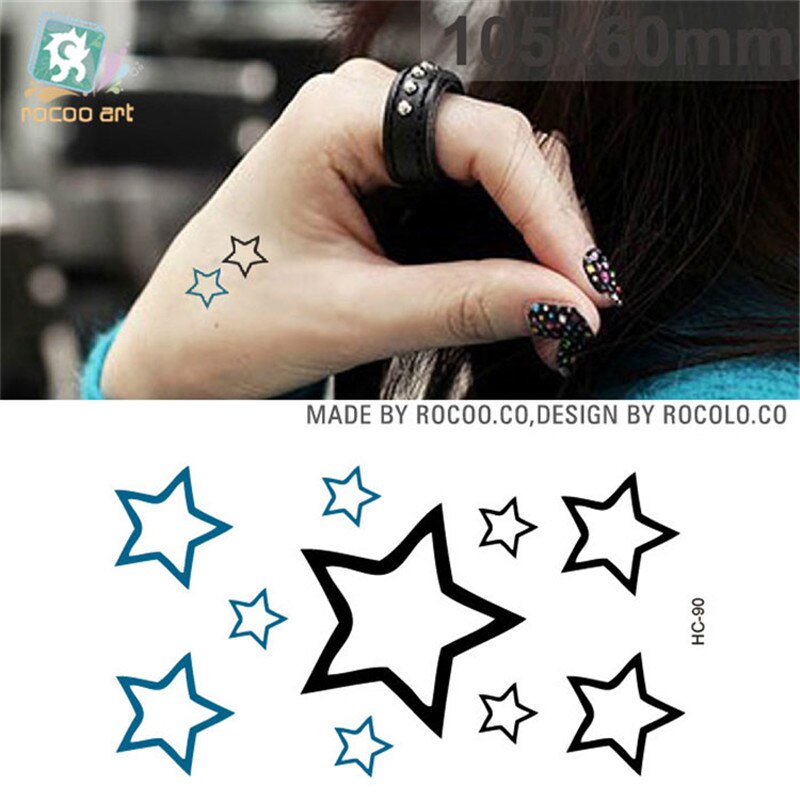Körper Kunst wasserdichte temporäre Tätowierungen für Stern, Entwurfs Blitz Tätowierungs Aufkleber, Damen & Herren-Klassiker 3D Tattoo-Aufkleber