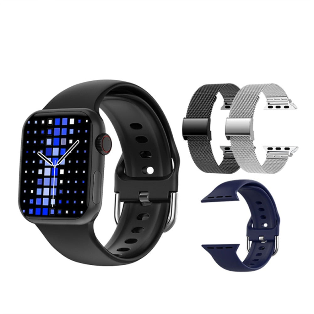 2022 1,9" Sport Smartwatch Männer Bluetooth Anruf Benutzerdefiniertes Zifferblatt NFC Frauen Fitness Smartwatch Pk DT7 W37 W27 Pro Smartwatch Serie 7