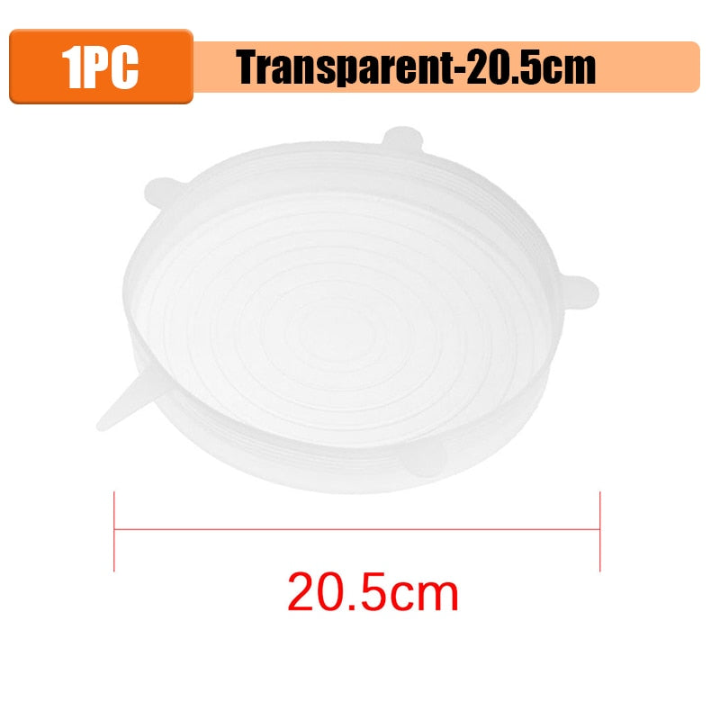 1/6/12Pc Silikon Lebensmittel Abdeckung mit Stretch Deckel Wiederverwendbar