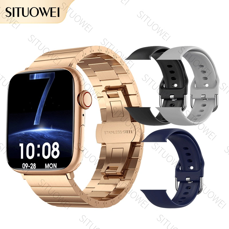 2022 NFC Smart Watch Männer Frauen Smartwatch Tür Zugang Unlock benutzerdefinierte Watch Face, Bluetooth Call Wireless Charging Fitness-Armband