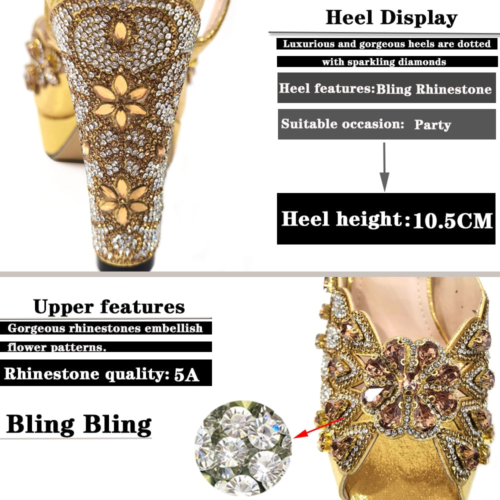 2023 Neuestes italienisches Design Spitzes Strass, für Frauen Mode, Hohe Qualität
