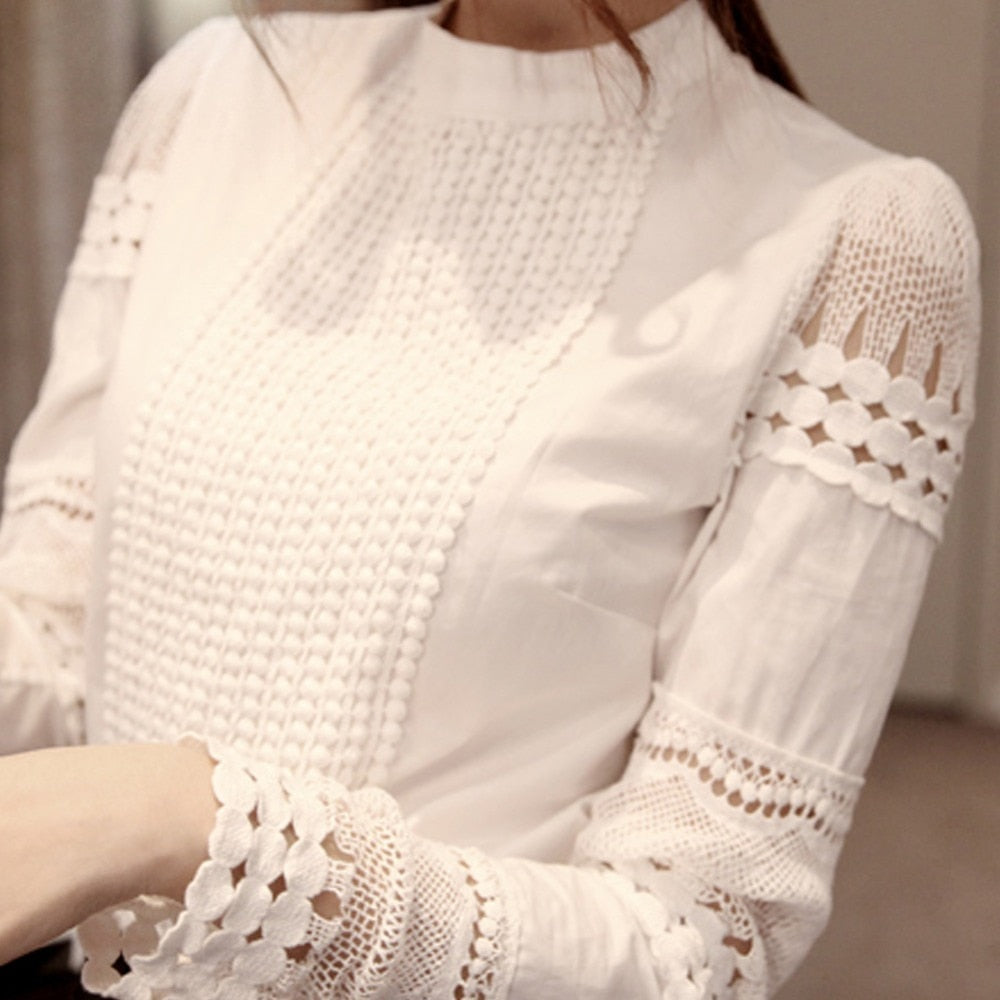 Casual Damen langarm Chiffon-Bluse