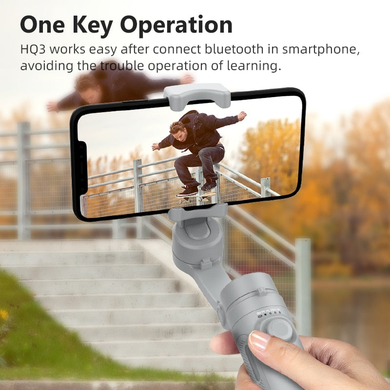 AXNEN HQ3 3-Achsen faltbar Smartphone, Handheld Gimbal für Handy Videoaufnahme Vlog Stabilisator für Smartphone