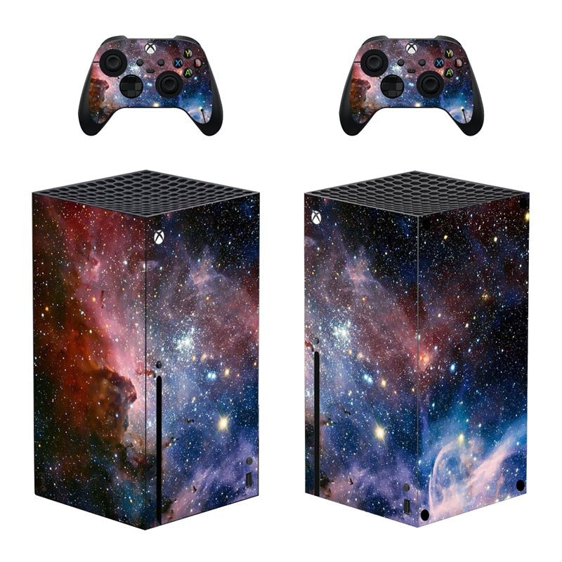 Aufkleber für Xbox Series X, Skin Cover für Xbox Series X, Konsole und 2 Controller