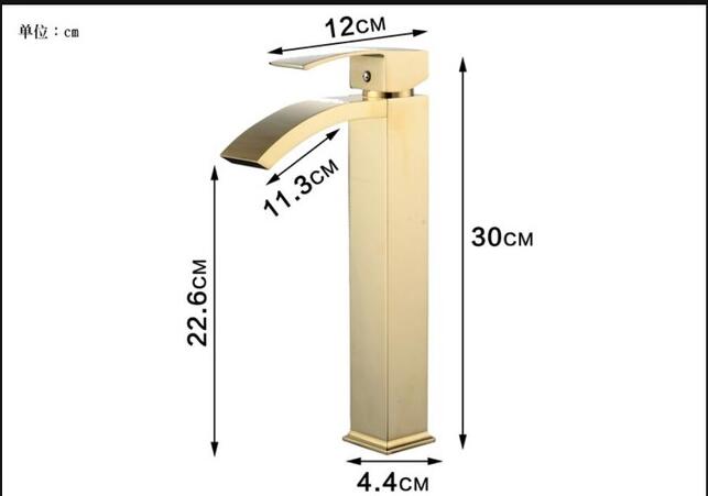 Becken Wasserhahn aus Messing, Rose Gold Wasserhahn