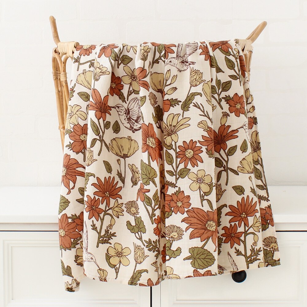 120x120cm 70% Bambus + 30% Baumwolle Babydecken für Neugeborene, Wickeldecke für Baby