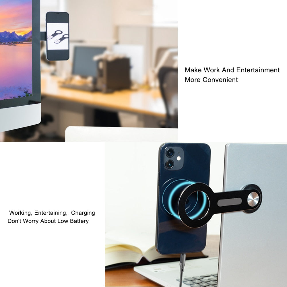 Magnetische Laptop-Handyhalterung, Handy Stände für MacBook, Laptop