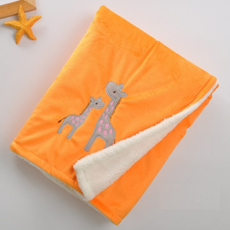 Babydecken Neugeborenes Doppelstöckige Warme Flanelldecke