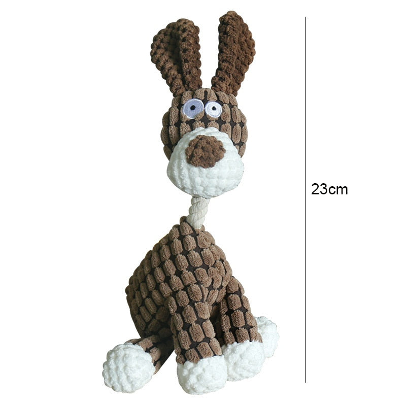Fun Pet Toy Eselform Cord Kauspielzeug für Hunde Welpen Quietscher quietschende Plüschknochen Backenzahn, Hundespielzeug, Haustiertraining & Hundezubehör