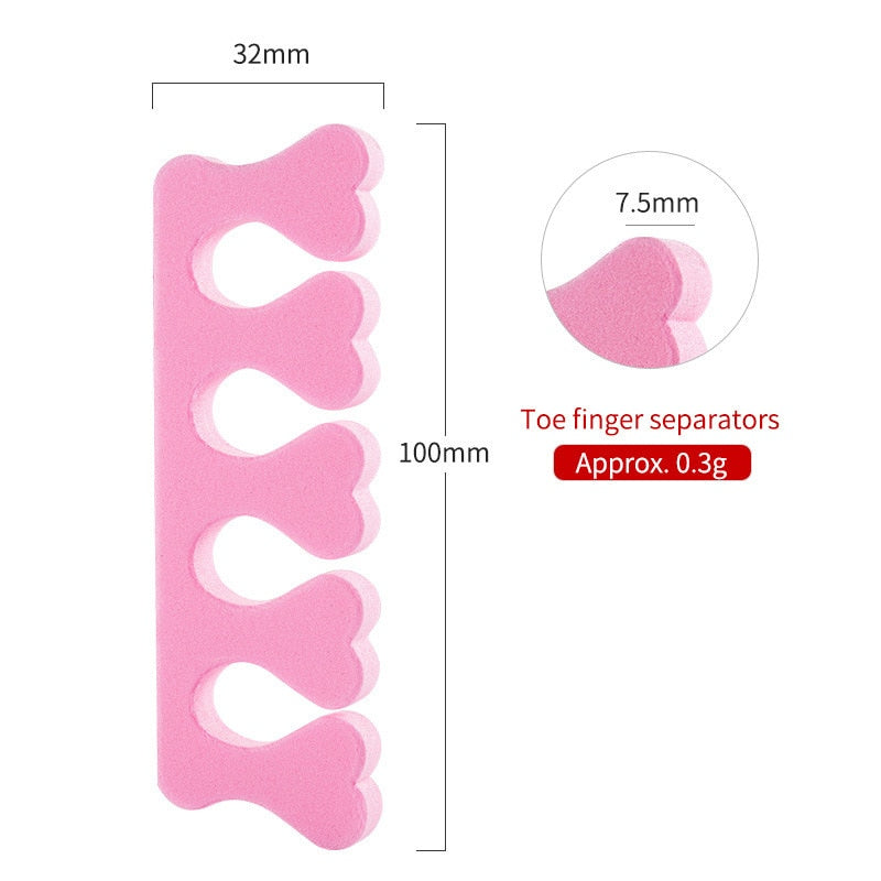 50pcs/Pack Nail Art Zehentrenner Füße Schwamm Finger Trenner Soft Gel