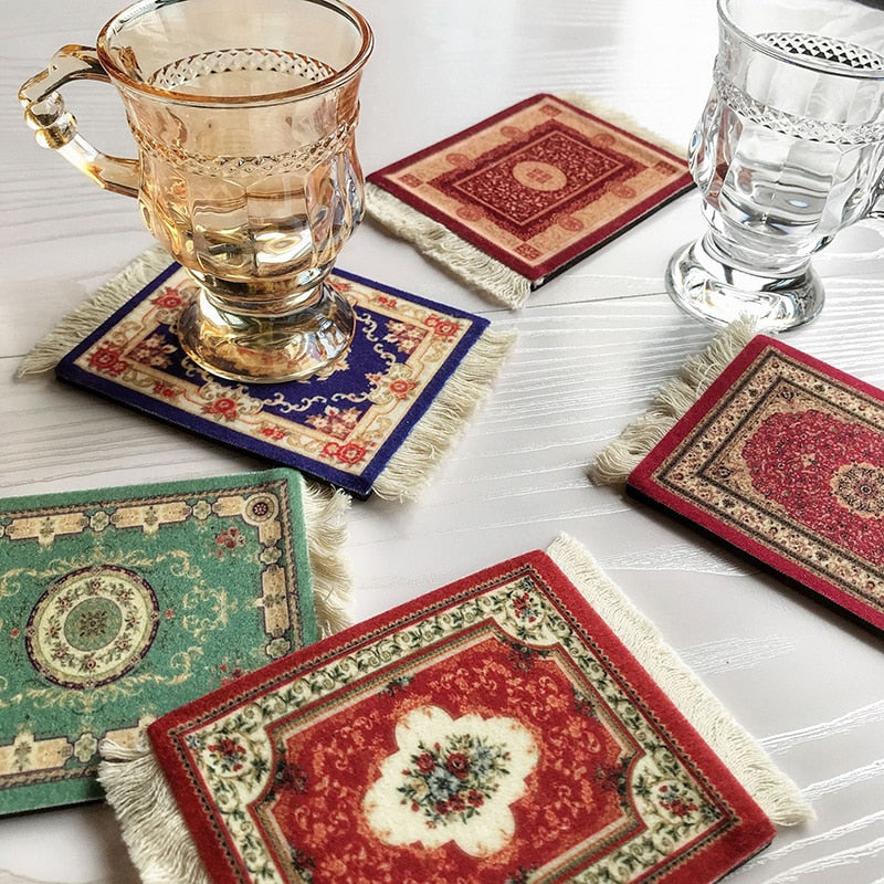 Handgefertigte böhmische Quaste Tischset, persische Retro rutschfeste Esstischmatte Küchenzubehör Dekoration Home Pad Untersetzer