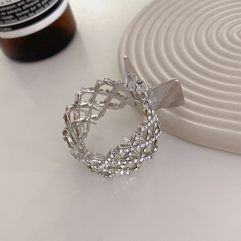 2022 Neue Perle Strass Haarkrallen für Mädchen / Damen, Hohe Pferdeschwanz, Clip Feste Haarnadel