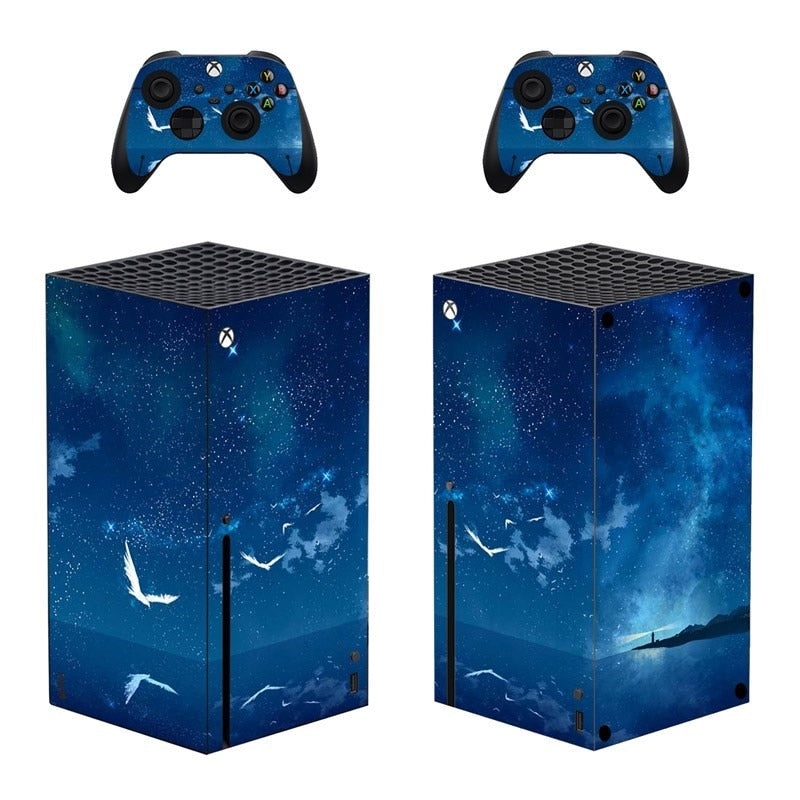 Aufkleber für Xbox Series X, Skin Cover für Xbox Series X, Konsole und 2 Controller