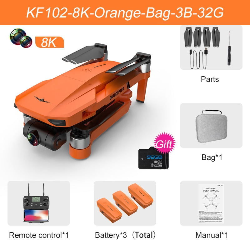 2022 Neue GPS Drohne 4k Profesional, 8K HD Kamera 2-Achsen Gimbal Anti-Shake Luftbildfotografie Brushless Faltbarer Quadcopter 1.2km
