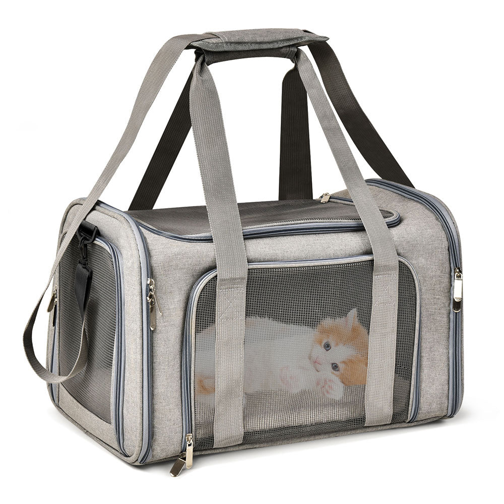 Hundetragetasche Weiche Seitenrucksack, wasserdicht, Sicherheitsleine, Transportbox für kleine Hunde