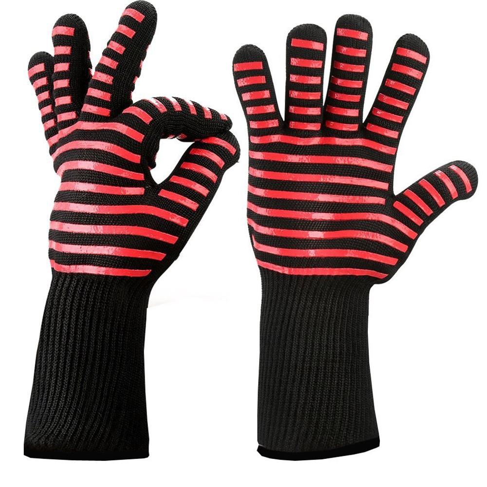 2 Stück Küche Hitzebeständige Handschuhe, Ofenhandschuhe Silikonhandschuhe
