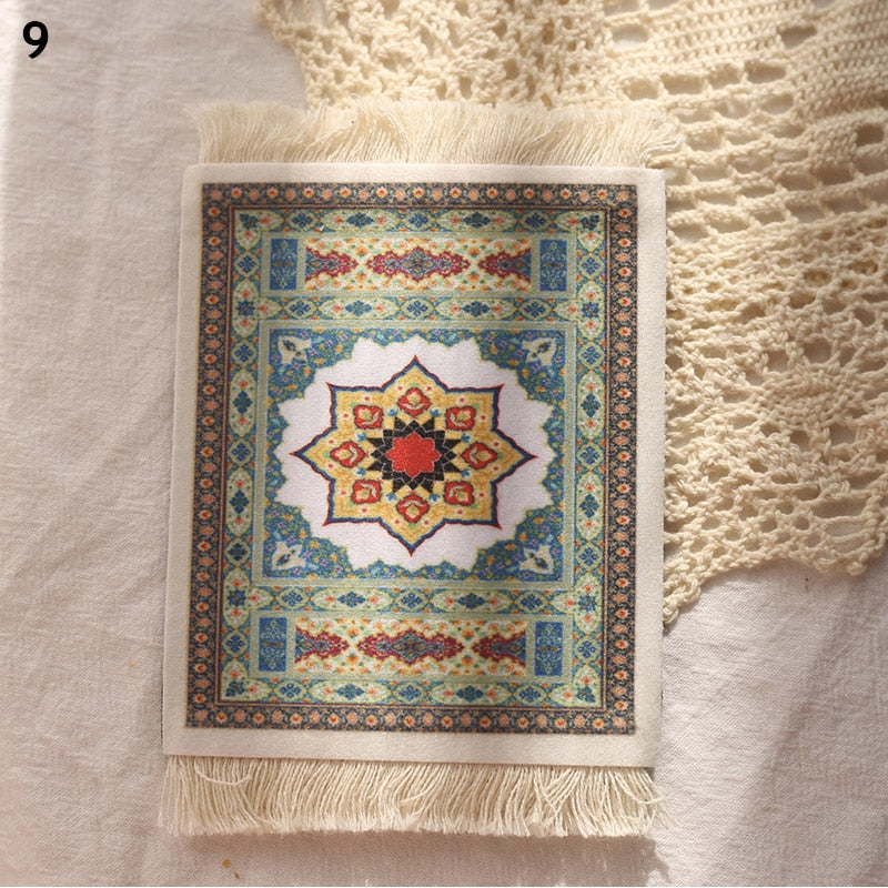 Handgefertigte böhmische Quaste Tischset, persische Retro rutschfeste Esstischmatte Küchenzubehör Dekoration Home Pad Untersetzer