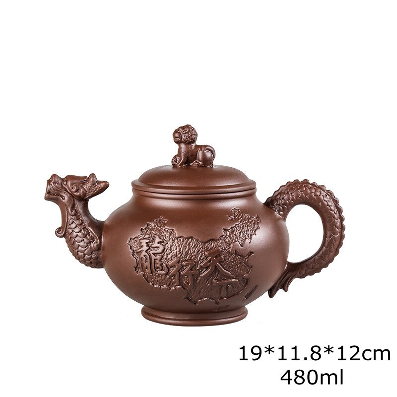 Große Kapazität handgefertigte Teekannen Yixing Lila Ton, Exquisite, handgefertigte, berühmte, chinesische Yixing-Teekanne und Tassen-Set