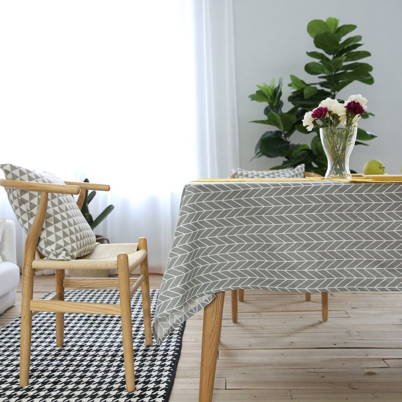 Dekorative Tischdecke Baumwolle Leinen Tischdecke Rechteckige Tischdecke, Esstisch Abdeckung