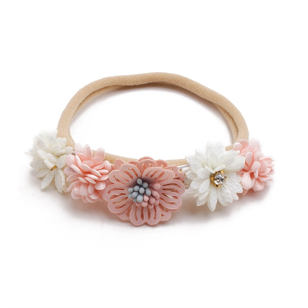 Baby Mädchen Stirnband Nettes Baby elastisches Haarband Neugeborenen Kopf Blume, Kleinkind Stirnband, Kopfbedeckung Kinder Zubehör