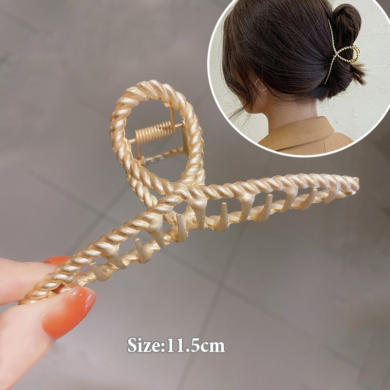 Frauen Geometrische Haarschmuck für Damen, Metall Haarspangen Mode