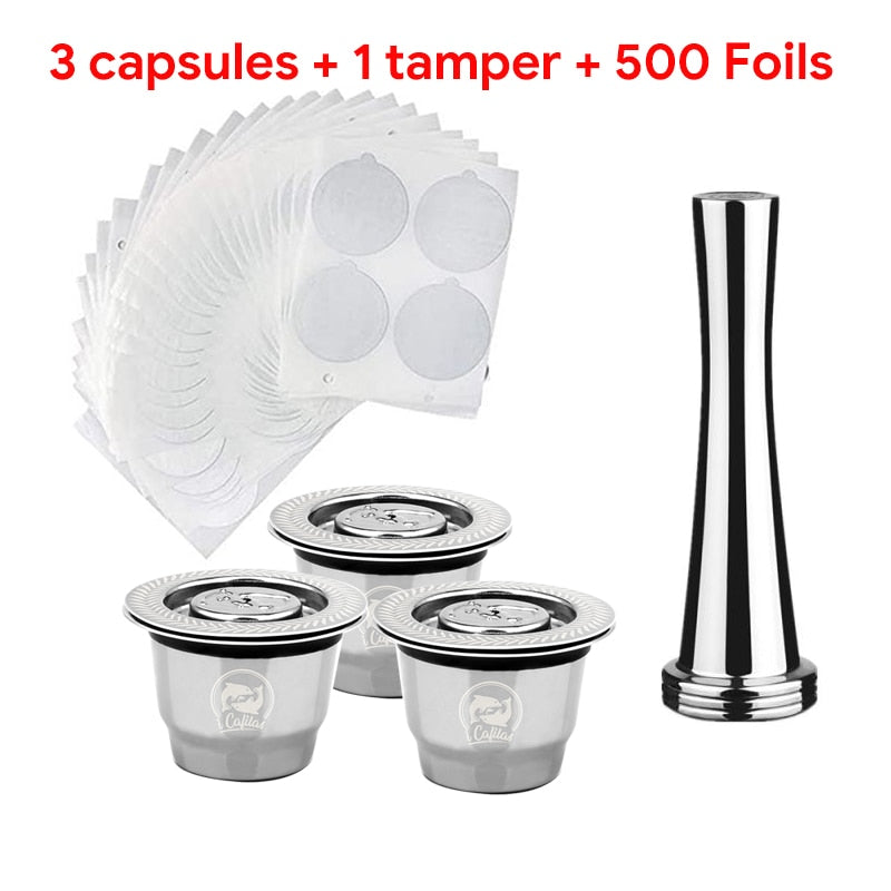 Wiederverwendbare Refill-Kapsel kapseln für Nespresso-Maschinen Espresso, hochwertige Edelstahl-Kapsel