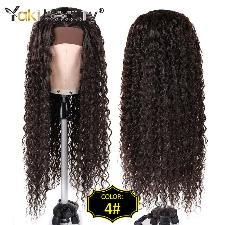 28 Zoll lange Afro Kinky Curly Stirnband Perücken, Synthetische Eis Stirnband Perücke für schwarze Frauen