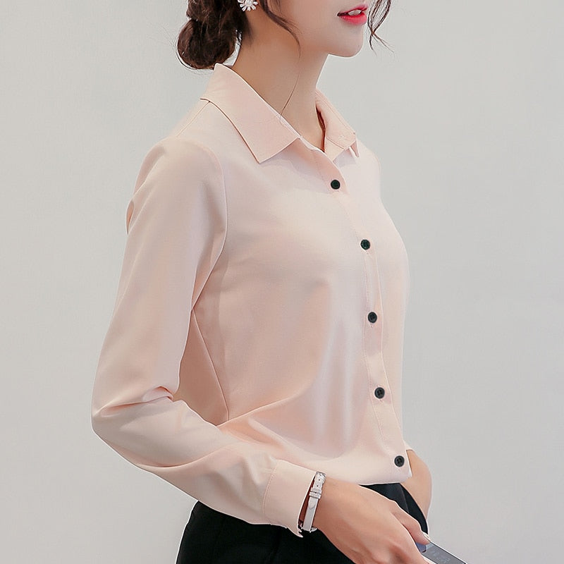 Damen Button Up langarm Hemd