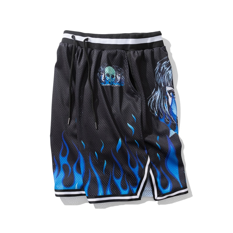 Basketball-Shorts für Herren, atmungsaktiv, Cartoons, Comics, Baggy-Shorts