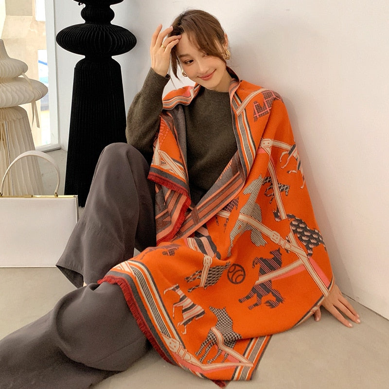 Damen Winter Kaschmirschal Design, Warme Pashmina Decke