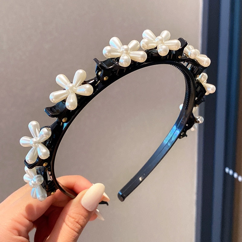 Mode Perle Nicht-Slip Strass elastische Haarbänder, Haarzubehör, Kopfschmuck