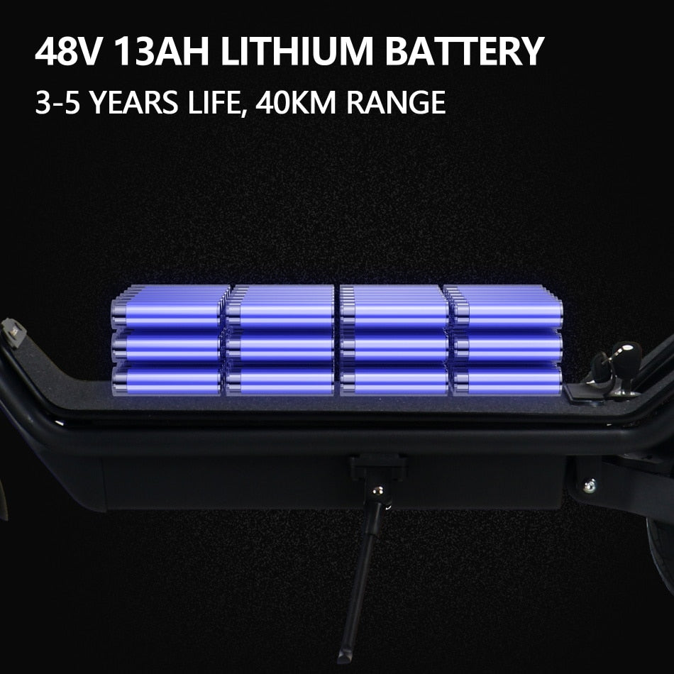 Elektro-Roller 48V, 13AH Maximale Geschwindigkeit 50km/h