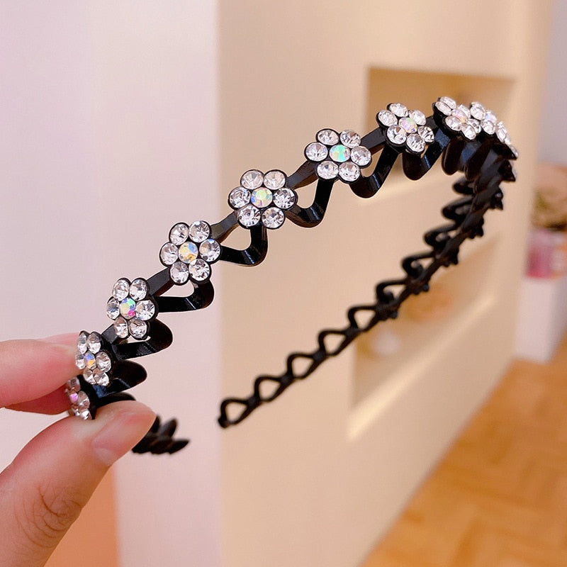 Mode Perle Nicht-Slip Strass elastische Haarbänder, Haarzubehör, Kopfschmuck