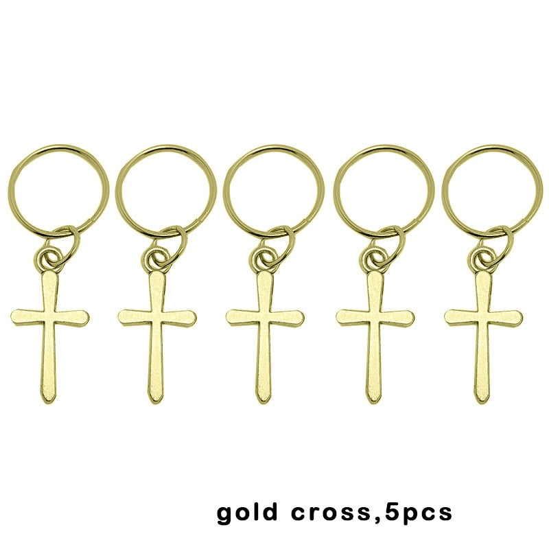 50Pcs/lot Mix Color Charms Hair Braid Dread Dreadlock Beads Clips Cuffs Rings Jewelry Dreadlock Clasps Accessories Hair Rings