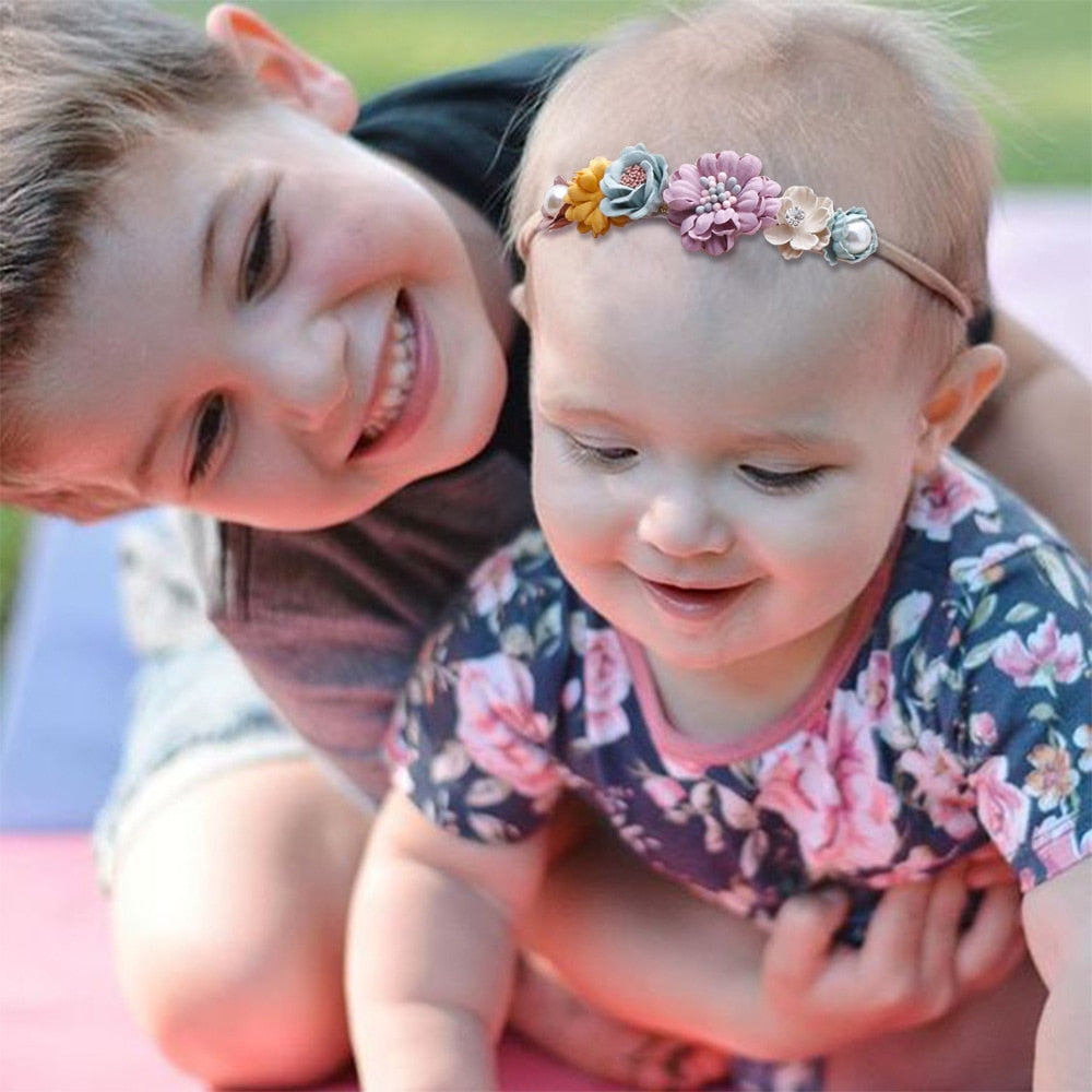 Baby Mädchen Stirnband Nettes Baby elastisches Haarband Neugeborenen Kopf Blume, Kleinkind Stirnband, Kopfbedeckung Kinder Zubehör