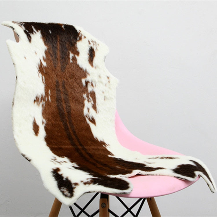 1x Zebra Kuh Schaf Bedruckter Tierfell Teppich, rutschfeste Matte