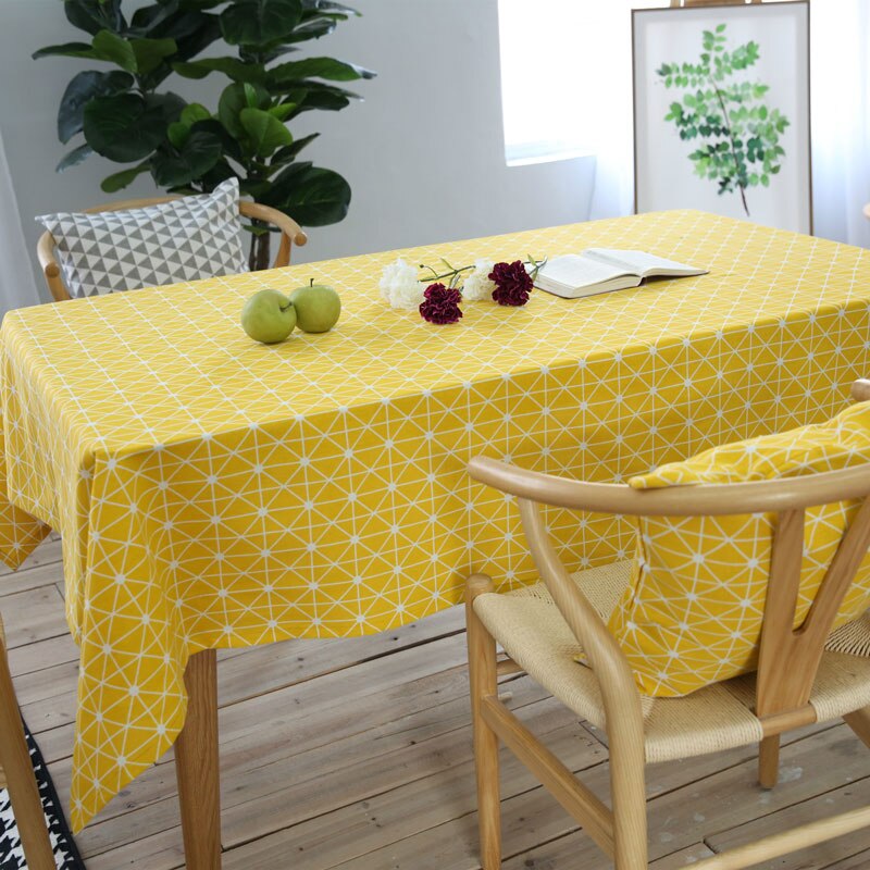 Dekorative Tischdecke Baumwolle Leinen Tischdecke Rechteckige Tischdecke, Esstisch Abdeckung