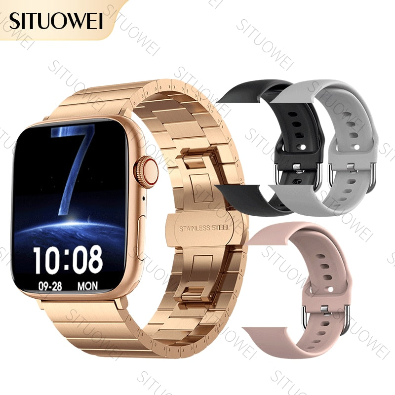 2022 NFC Smart Watch Männer Frauen Smartwatch Tür Zugang Unlock benutzerdefinierte Watch Face, Bluetooth Call Wireless Charging Fitness-Armband