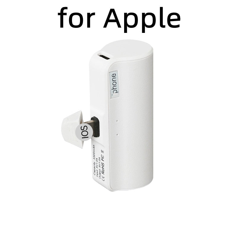 Mini Power Bank 5000mAh, Tragbares Powerbank für Apple & Android Handys
