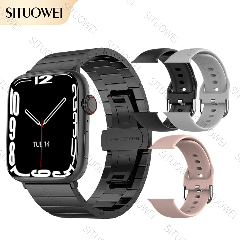 2022 NFC Smart Watch Männer Frauen Smartwatch Tür Zugang Unlock benutzerdefinierte Watch Face, Bluetooth Call Wireless Charging Fitness-Armband