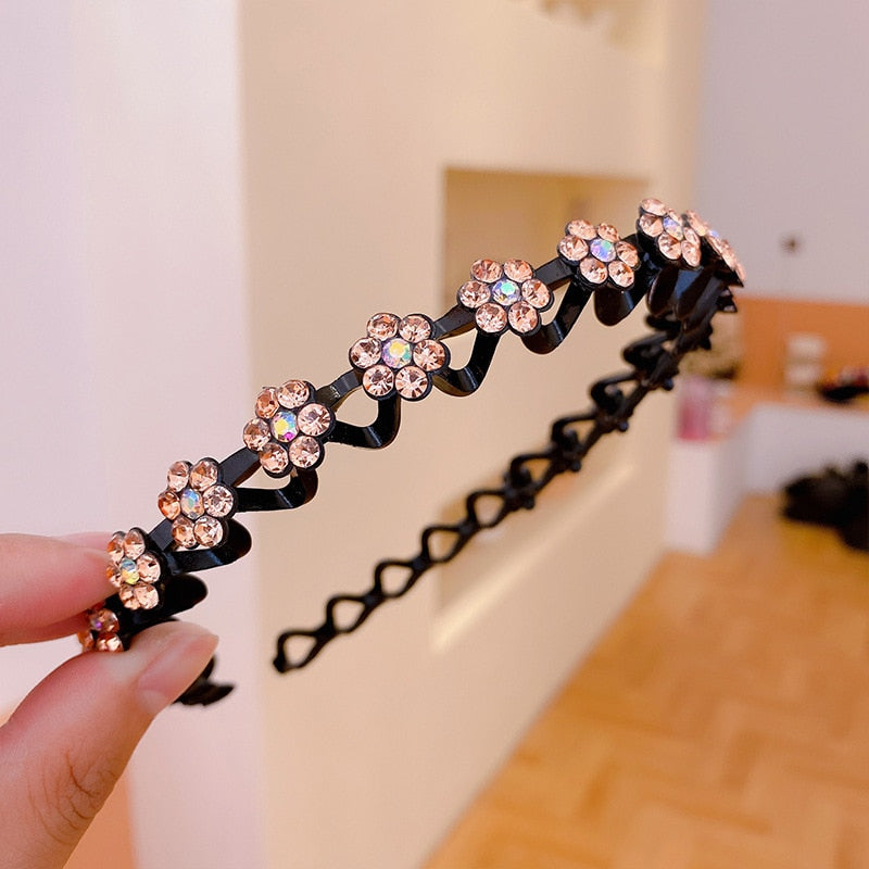 Mode Perle Nicht-Slip Strass elastische Haarbänder, Haarzubehör, Kopfschmuck