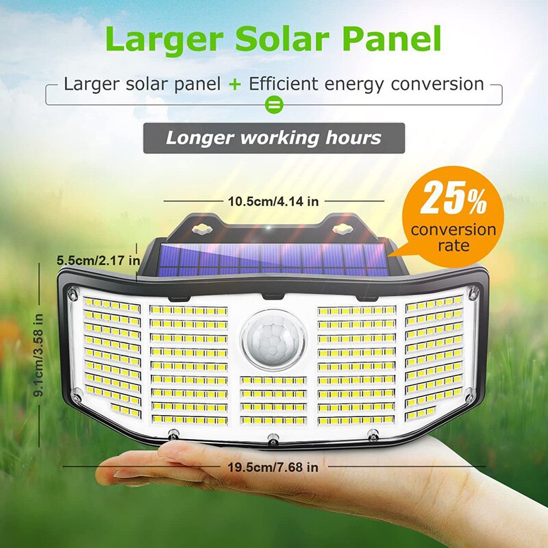 252 Leds Solar Wandleuchte Human Sensing Licht im Freien Straße Garten Lampe für Veranda Hinterhof Korridor Garten Hof